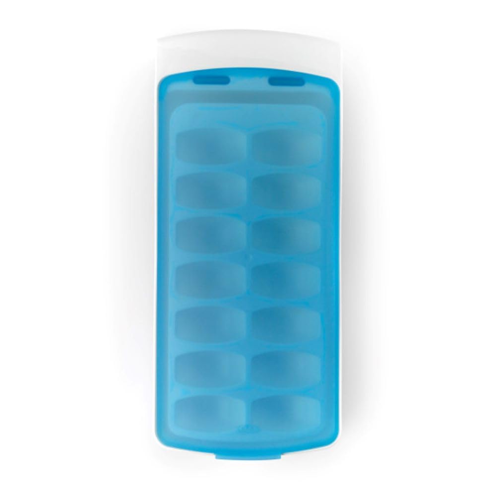 OXO Good Grips No-Spill Ice Cube Tray — Leakproof Lid & Easy-Release Flexible Silicone, BPA-Free