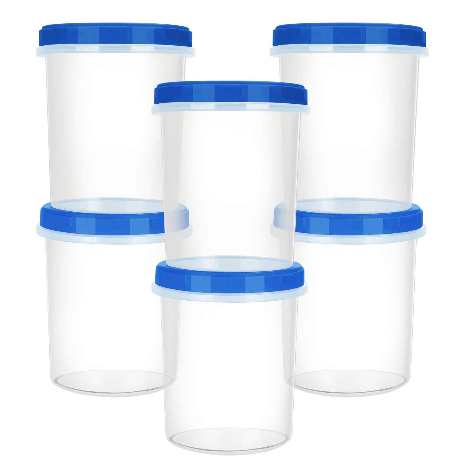 Airtight Food Storage Containers, Heavy-Duty BPA-Free — 6 Pack 32 oz Stackable, Freezer-Safe with Twist-Top Lids