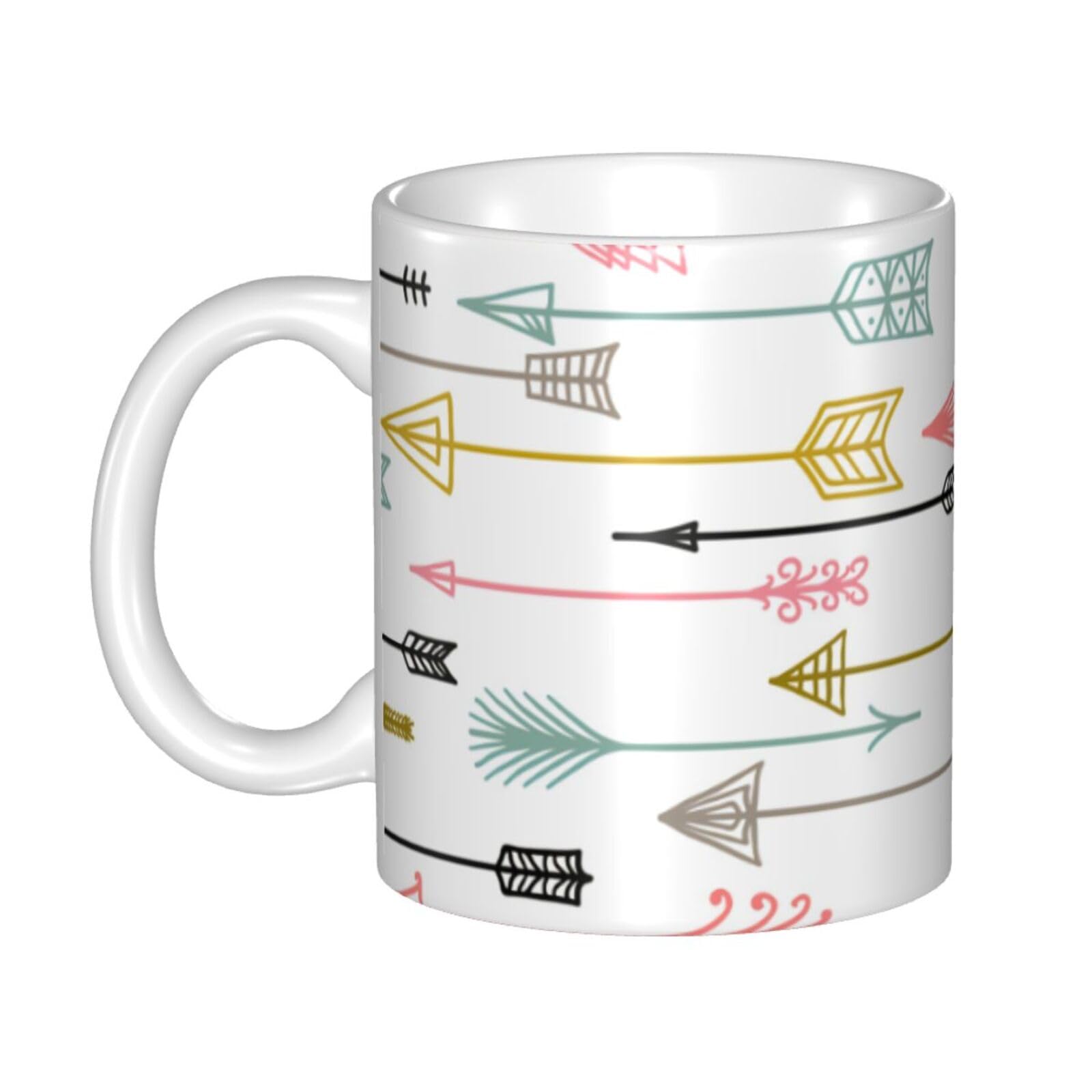 Colorful Arrows 11oz Ceramic Coffee Mug — Funny Christmas & Birthday Gift